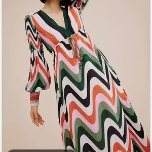 Multicolor Chevron Maxi Dress